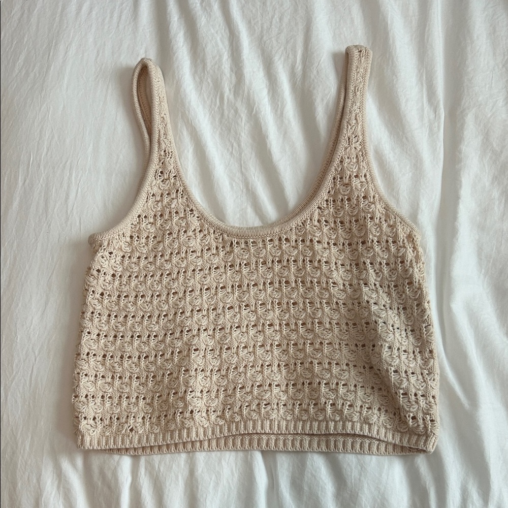 Billabong Cream Crochet Crop Top